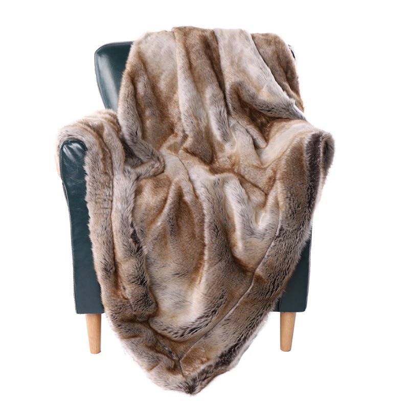 Exquisite Luxury Faux Fur Throw Blanket - Ultimate Comfort and Elegance - LuxuriesTree